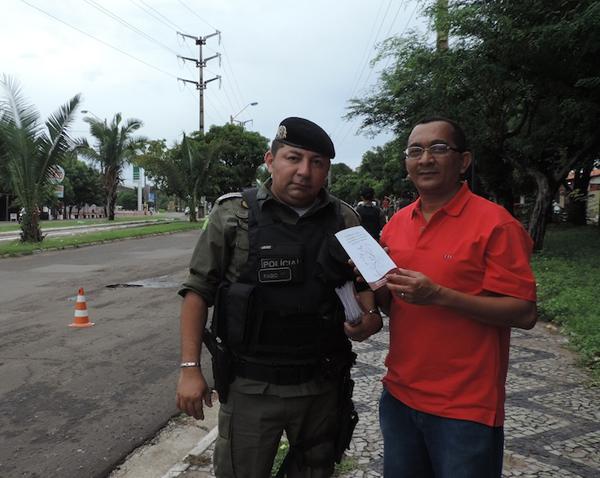 Capitão Fábio Soares e o Promotor de Justiça Francisco de Jesus Lima.(Imagem:Divulgação) Capitão Fábio Soares e o Promotor de Justiça Francisco de Jesus Lima.(Imagem:Divulgação)