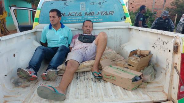 Comerciantes presos na zona rural de Guaribas(Imagem:Reprodução) Comerciantes presos na zona rural de Guaribas(Imagem:Reprodução)