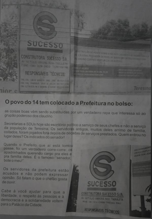 Panfleto apócrifo.(Imagem:Reprodução) Panfleto apócrifo.(Imagem:Reprodução)